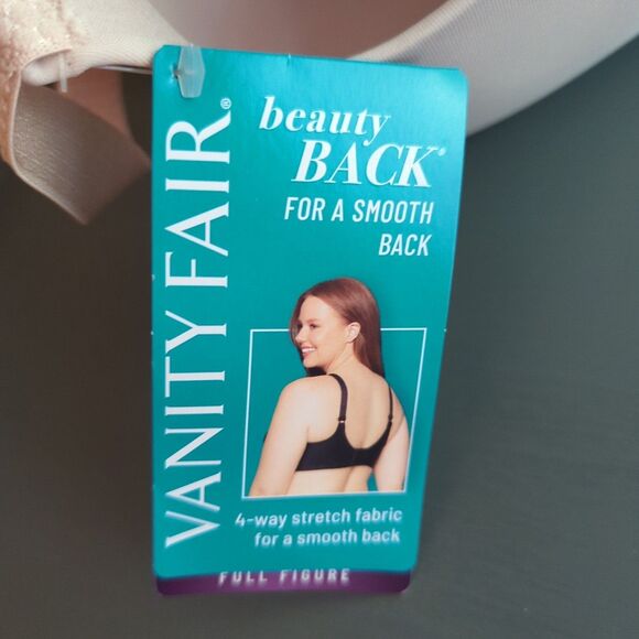 Vanity Fair Beauty Back Full Coverage Bra 42D Pink Wirefree Padded 71380 - Picture 3 of 6